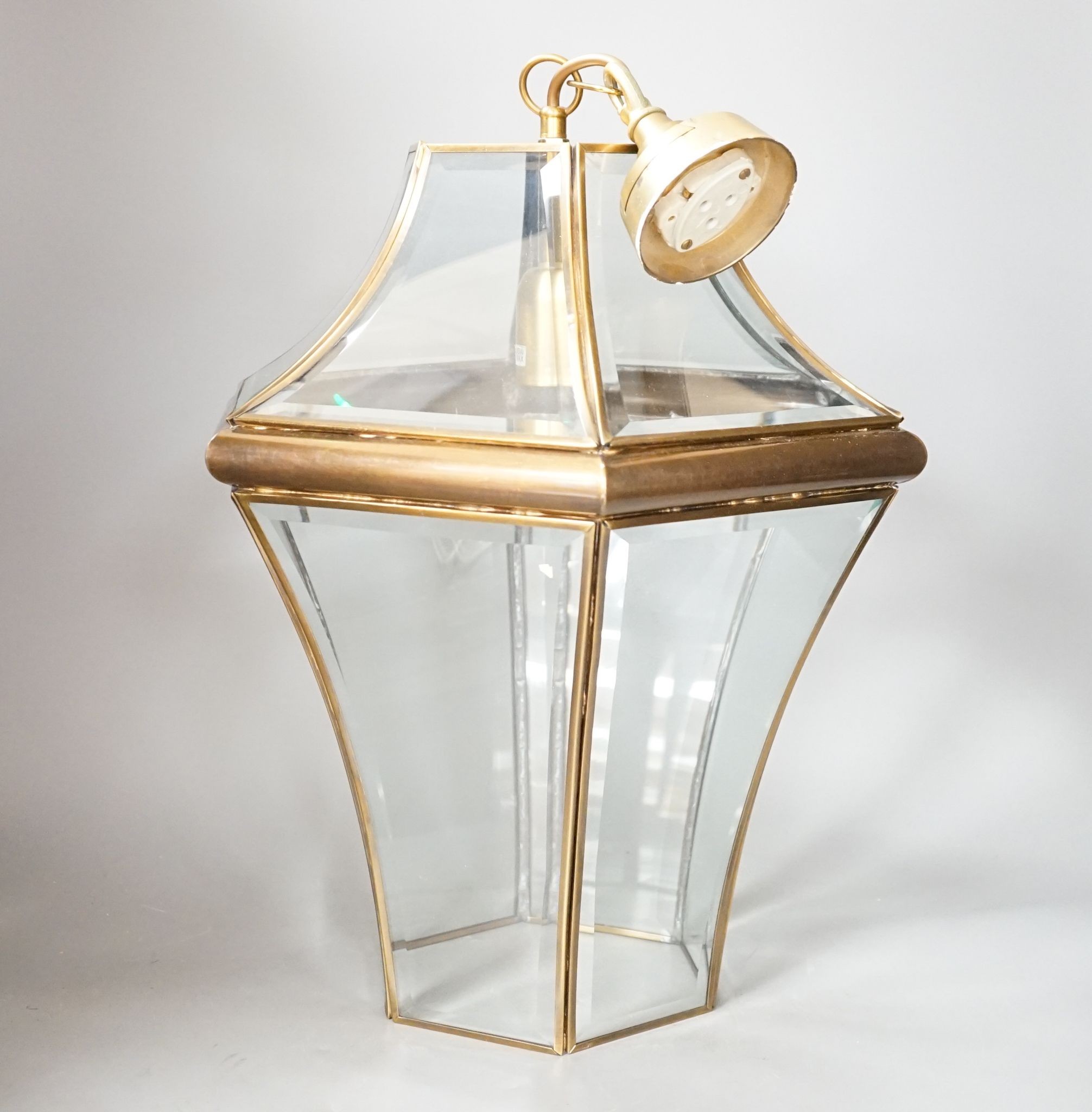 A contemporary porch lantern., 41 cms high.